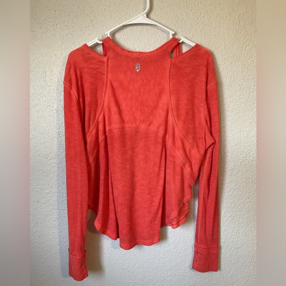 Free People Zenith Tee Red Orange Size Small - Picture 3 of 7